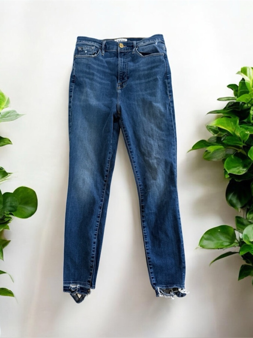 Frame Ali High Rise Cigarette Jeans Size 29